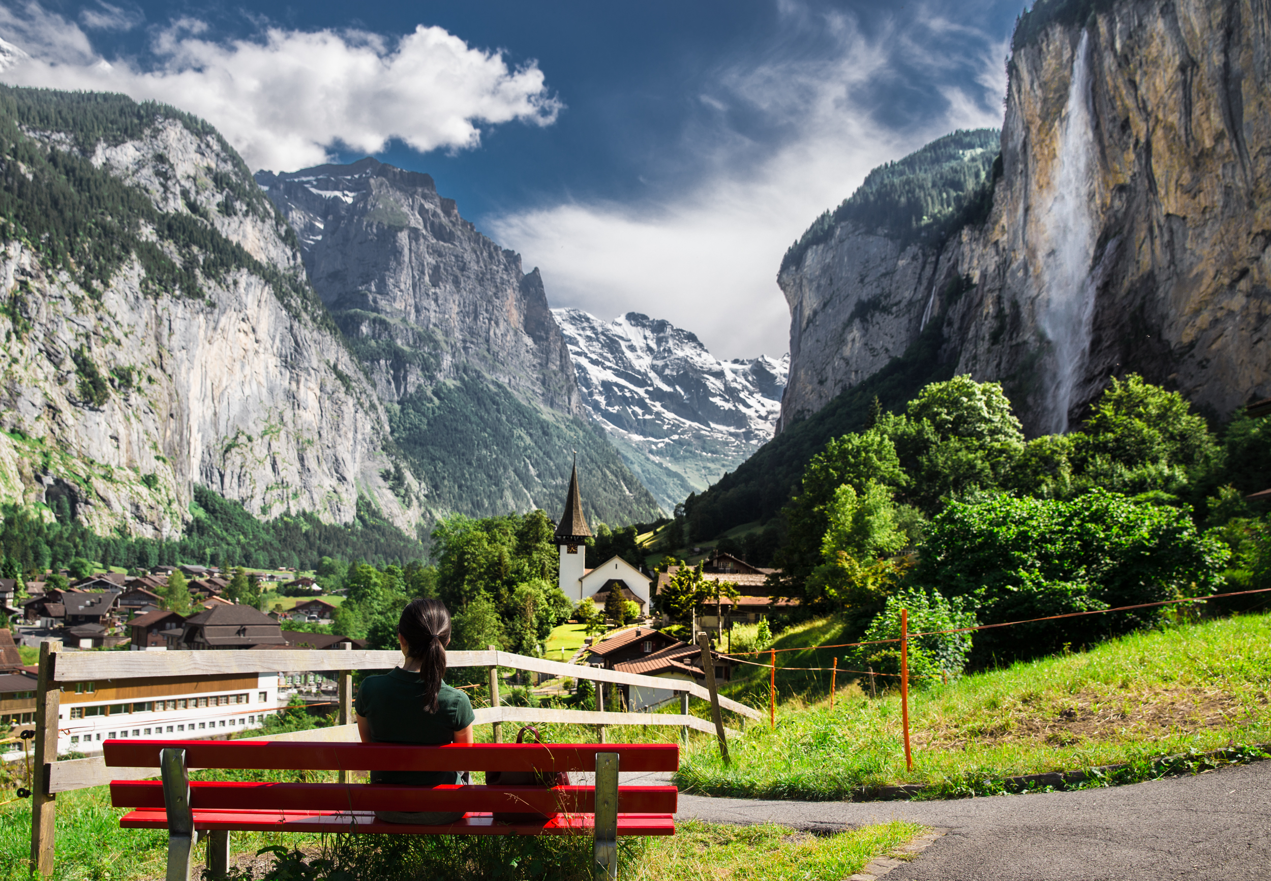 Lauterbrunnen valley in the Swiss Alps